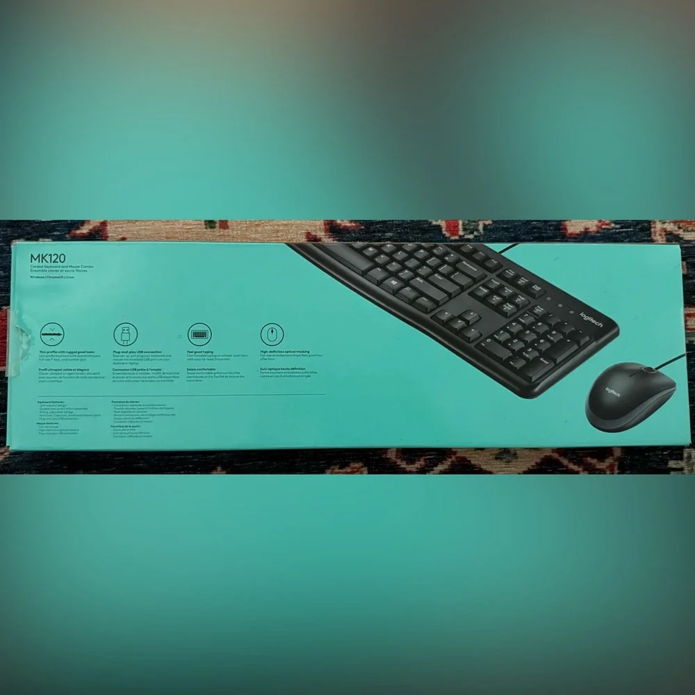 Logitech MK120 Black Keyboard & Mouse set - brand new